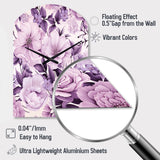 Victorian Elegance Soft Lavender Blossom - Asymmetric Metal Wall Clock
