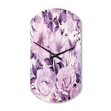 Victorian Elegance Soft Lavender Blossom - Asymmetric Metal Wall Clock