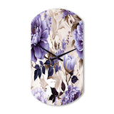 Victorian Elegance Soft Lavender Blossom II - Asymmetric Metal Wall Clock