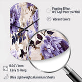 Victorian Elegance Soft Lavender Blossom II - Asymmetric Metal Wall Clock