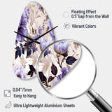 Victorian Elegance Soft Lavender Blossom II - Asymmetric Metal Wall Clock