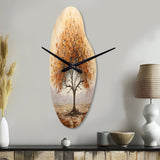 Wild Essence of Africa Tree - Asymmetric Metal Wall Clock