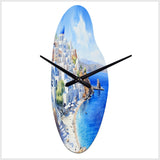 Santorini Greece serenity  - Asymmetric Metal Wall Clock