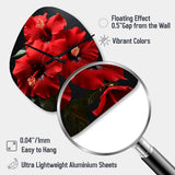 Tropical Radiance Red Hibiscus  II - Asymmetric Metal Wall Clock