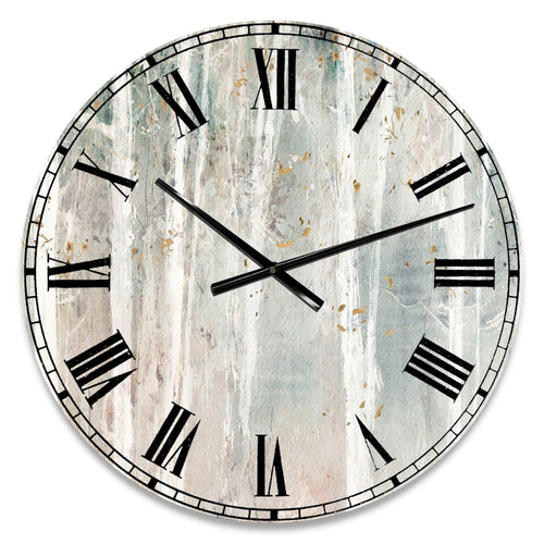 A Woodland Walk into the Forest VII - Abstract Metal Wall Clock