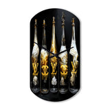 Fashion Designer Champagne Bottles - Asymmetric Metal Wall Clock