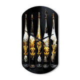Fashion Designer Champagne Bottles - Asymmetric Metal Wall Clock