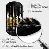 Fashion Designer Champagne Bottles - Asymmetric Metal Wall Clock