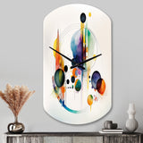 Multi-Color Watercolor Geometric Art I - Asymmetric Metal Wall Clock