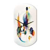 Multi-Color Watercolor Geometric Art I - Asymmetric Metal Wall Clock