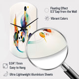 Multi-Color Watercolor Geometric Art I - Asymmetric Metal Wall Clock