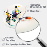 Multi-Color Watercolor Geometric Art I - Asymmetric Metal Wall Clock