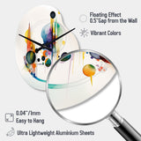 Multi-Color Watercolor Geometric Art I - Asymmetric Metal Wall Clock