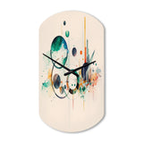 Multi-Color Watercolor Geometric Art II - Asymmetric Metal Wall Clock