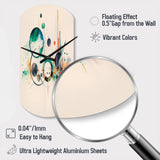 Multi-Color Watercolor Geometric Art II - Asymmetric Metal Wall Clock