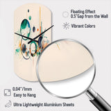 Multi-Color Watercolor Geometric Art II - Asymmetric Metal Wall Clock