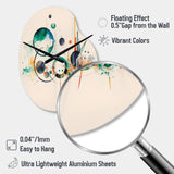 Multi-Color Watercolor Geometric Art II - Asymmetric Metal Wall Clock