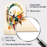 Multi-Color Watercolor Geometric Art IV - Asymmetric Metal Wall Clock