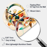 Multi-Color Watercolor Geometric Art IV - Asymmetric Metal Wall Clock