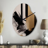 Blue Minimalist Abstract III - Asymmetric Metal Wall Clock