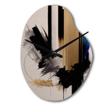 Blue Minimalist Abstract III - Asymmetric Metal Wall Clock