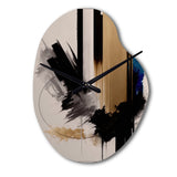 Blue Minimalist Abstract III - Asymmetric Metal Wall Clock