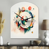 Multi-Color Geometric Art - Asymmetric Metal Wall Clock