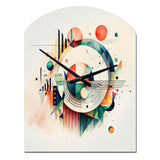 Multi-Color Geometric Art - Asymmetric Metal Wall Clock