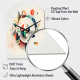 Multi-Color Geometric Art - Asymmetric Metal Wall Clock
