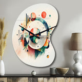 Multi-Color Geometric Art - Asymmetric Metal Wall Clock