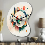 Multi-Color Geometric Art - Asymmetric Metal Wall Clock