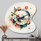 Multi-Color Geometric Art - Asymmetric Metal Wall Clock
