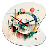Multi-Color Geometric Art - Asymmetric Metal Wall Clock
