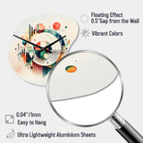 Multi-Color Geometric Art - Asymmetric Metal Wall Clock
