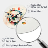 Multi-Color Geometric Art - Asymmetric Metal Wall Clock