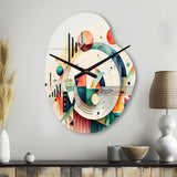 Multi-Color Geometric Art - Asymmetric Metal Wall Clock