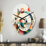 Multi-Color Geometric Art - Asymmetric Metal Wall Clock