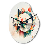 Multi-Color Geometric Art - Asymmetric Metal Wall Clock