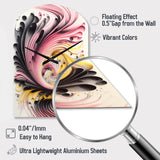 Multi-Color Paint Swirl I - Asymmetric Metal Wall Clock