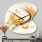 Golden Spiral Movement II - Asymmetric Metal Wall Clock