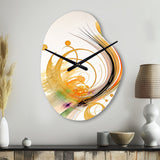 Golden Spiral Movement II - Asymmetric Metal Wall Clock