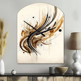 Brown And Black Movement I - Asymmetric Metal Wall Clock