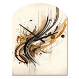 Brown And Black Movement I - Asymmetric Metal Wall Clock