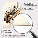 Brown And Black Movement I - Asymmetric Metal Wall Clock