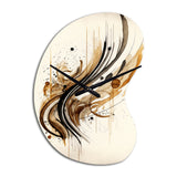 Brown And Black Movement I - Asymmetric Metal Wall Clock