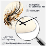 Brown And Black Movement I - Asymmetric Metal Wall Clock