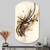 Brown And Black Movement I - Asymmetric Metal Wall Clock