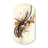 Brown And Black Movement I - Asymmetric Metal Wall Clock