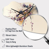 Pink And Plum Cherry Blossom Branch I - Asymmetric Metal Wall Clock