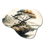 Bonsai By The Water I - Asymmetric Metal Wall Clock